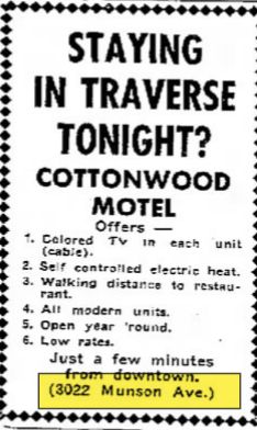 D. Orr Haus Motor Lodge (Cottonwood Motel) - Oct 1966 Ad